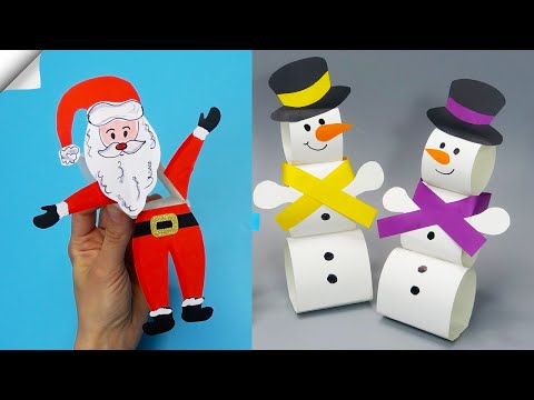 Easy Paper snowman Christmas paper crafts 2023