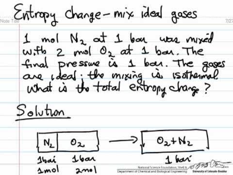 Entropy Change: Gas Mixture