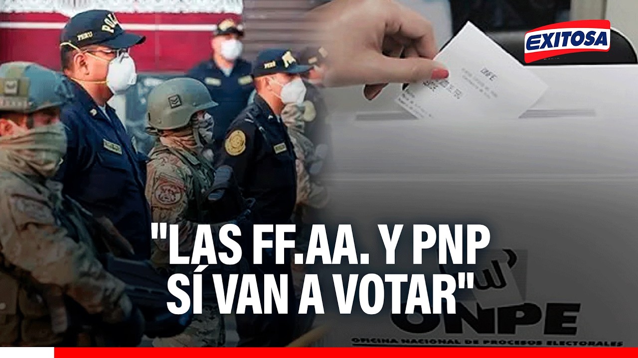 🔴🔵 "Sí van a votar": Jefe de la ONPE aclara sobre sufragio de FF.AA. y PNP