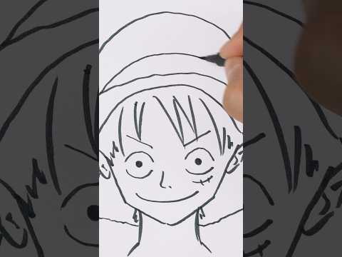1 #dessinluffy en 1min 🤣 #luffydrawing #onepiece #1minchallenge #manga