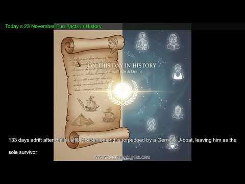 Today s 23 November Fun Facts in History