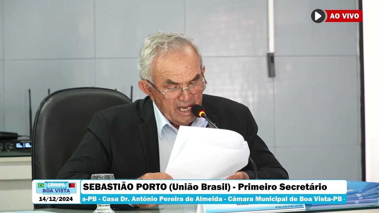 🎬 14122024 • 666ª Sessão Ordinária © Câmara Municipal de Boa Vista/PB