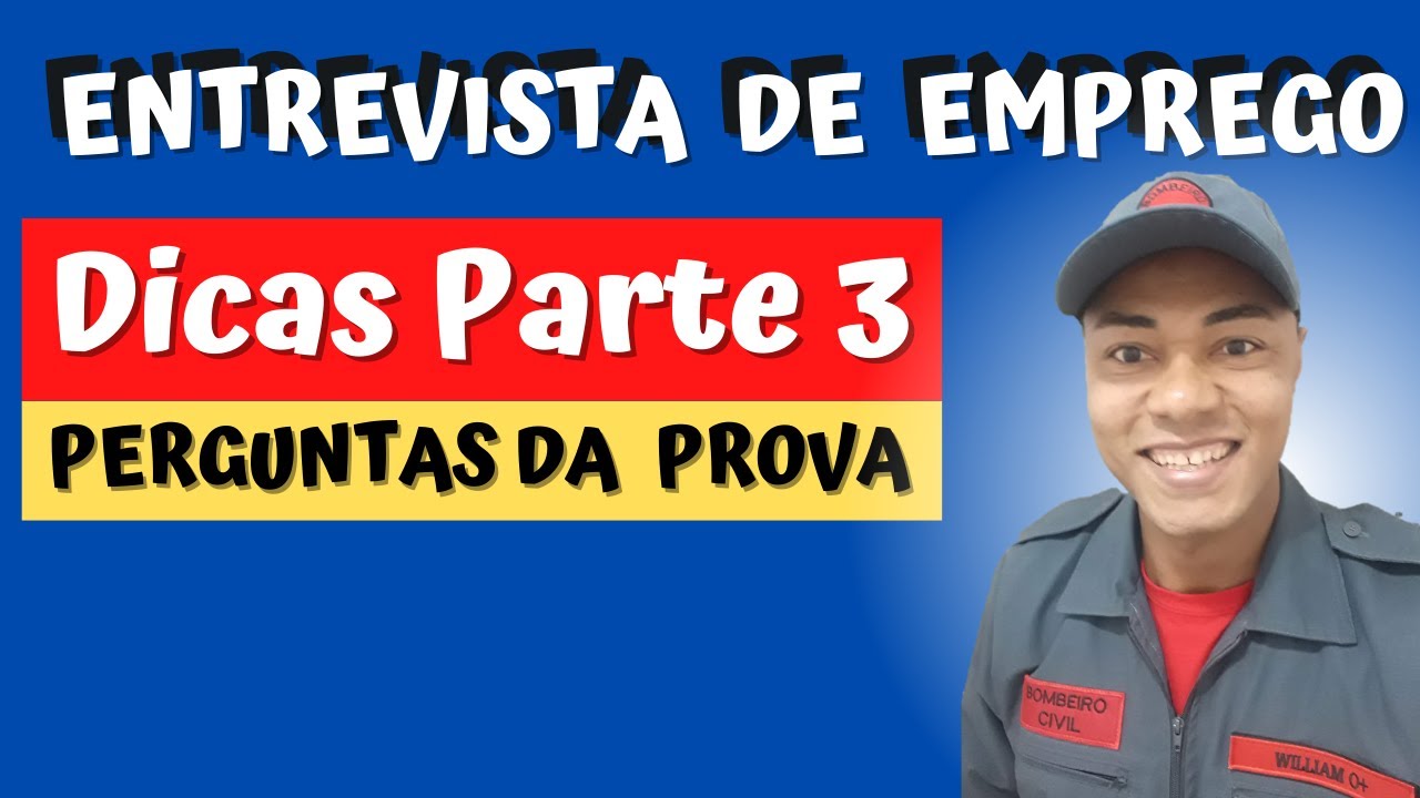 🚀Bombeiro Civil Prova Entrevista de Emprego