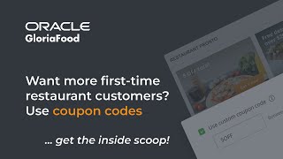 How to create discount coupon codes for restaurants - GloriaFood Tutorials