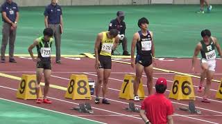 2020年埼玉県陸上競技選手権大会　男子100m準決勝１組　齋藤、下里、西郷