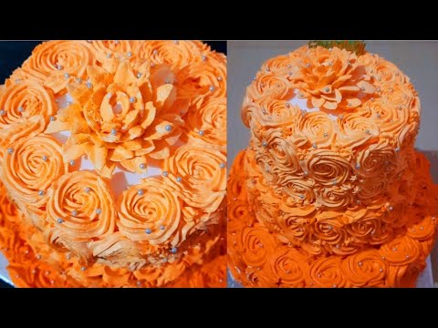 3 Tier Cake | Beautiful 3 Tier Rossete 🎂 Cake | 3 Kg Cake Design | Cakes By Nidhi Bhargava