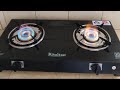 Khaitan 2 burner BP nano premium black glass gas stove review 👌 / khaitan two burner gas stove ISI