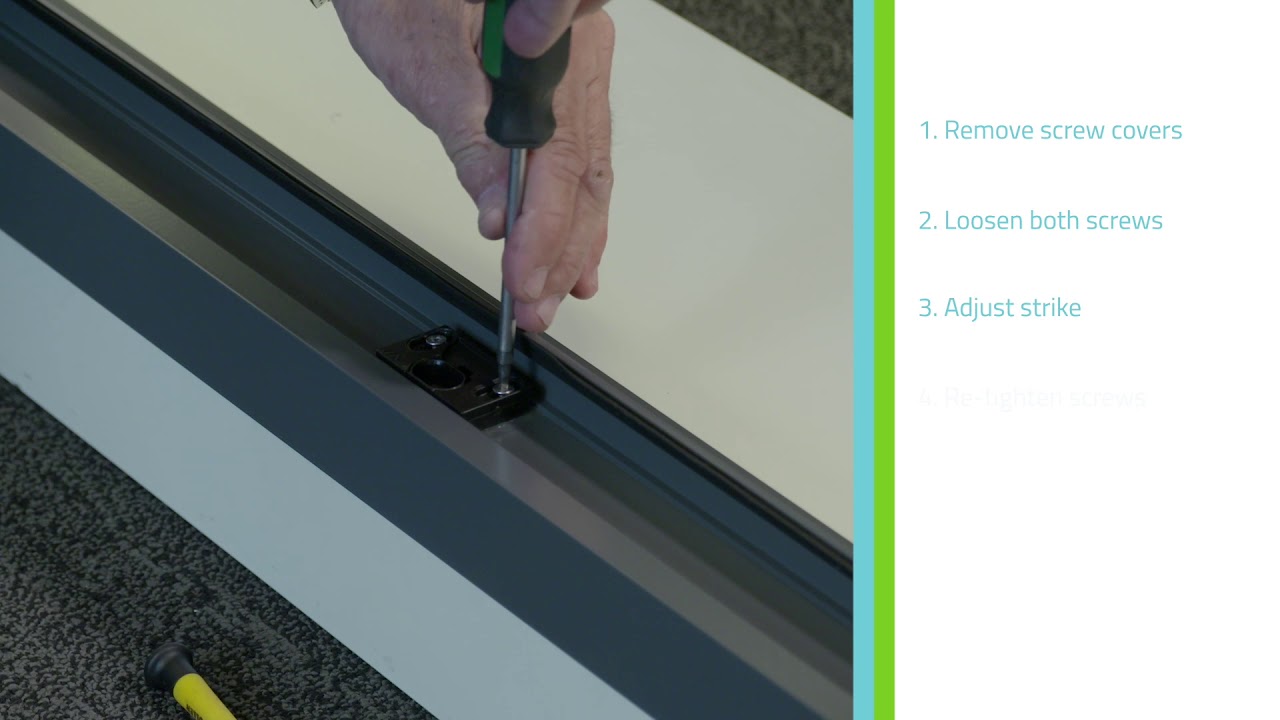 Altus Window Systems - how to - adjustment of a flush bolt keeper