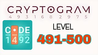 Cryptogram Letters and Numbers 491 492 493 494 495 496 497 498 499 500