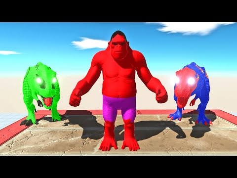 FPS DEATH FALL STAIRS with ALL WEAPONS & HP Bar - Animal Revolt Battle Simulator ARBS