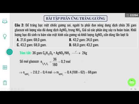 Capítulo II: Cacbohidrat. Capítulo 2: Bài tập phản ứng tráng gương.