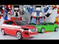헬로 카봇 119 산타페 레스큐 본 댄디 Carbot Transformers Robot Animation