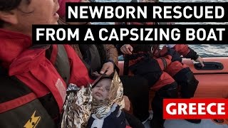 Rescue at sea: baby saved from capsizing boat