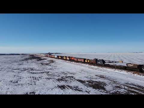 Abandoned Train in the Prairies, Alberta Canada