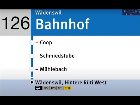 SZU Ansagen » 126 Wädenswil, Bahnhof — Wädenswil, Hintere Rüti West | Zimmerbergbus | SLBahnen