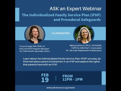 ASK an Expert: The Individualized Service Plan (IFSP) and Procedural Safeguards