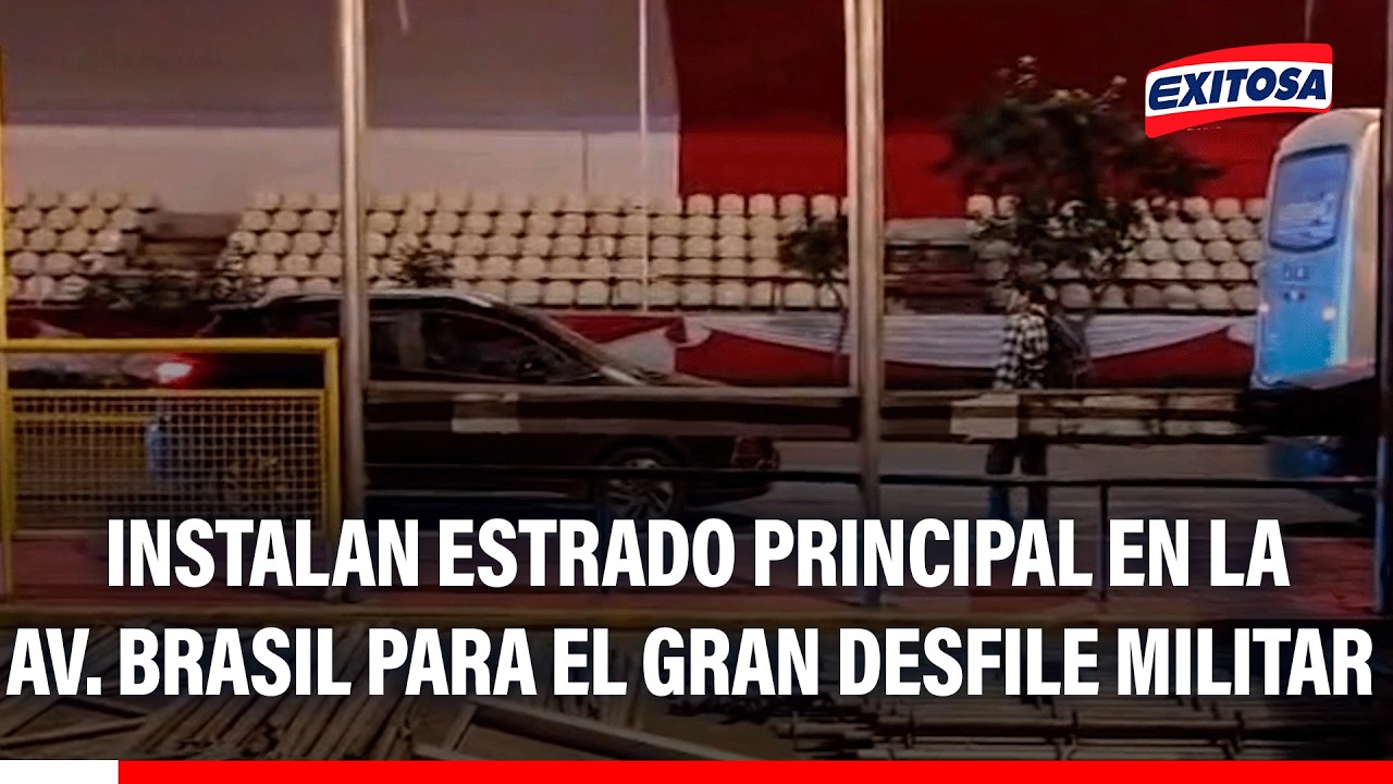 🔴🔵 Instalan estrado principal en la avenida Brasil para el Gran Desfile Cívico Militar 2026