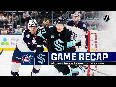 Blue Jackets @ Kraken 1/28 | NHL Highlights 2024