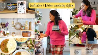 Kitchen Countertop Organization Decor / Tea Station / Protein Rich Simple Veg Lunch