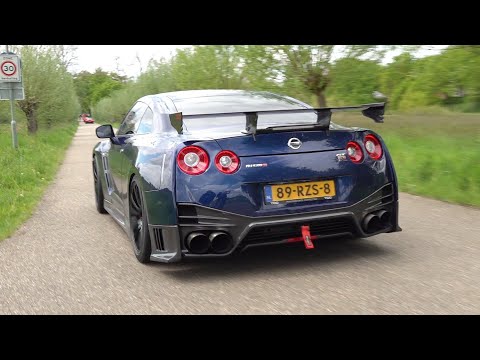 2000HP Nissan GT-R R35 - Start, Accelerations, Flames & Drag Racing!