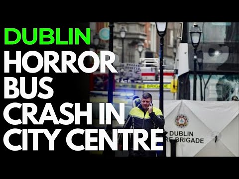 DUBLIN BUS CRASH - ONE DEAD, THREE PEDESTRIANS HOSPITALISED