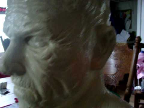 Undead clay sculpture for silicone mask