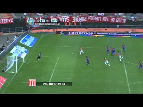 Gol de Carrillo. Estudiantes LP 3 - Tigre 1. Fecha 19. Torneo Primera División 2014. FPT