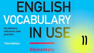 11. Cambridge English Vocabulary In Use || Elementary || Unit 11 || In the kitchen