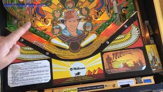 Indiana Jones Williams Pinball Machine Convolux plastic protector installation and Jackpot gameplay
