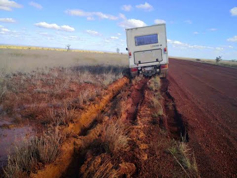 FoxRoo bogged in soft ground near Karijini National Park, Western Australia.