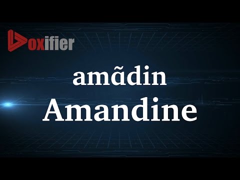 How to Pronunce Amandine in French - Voxifier.com