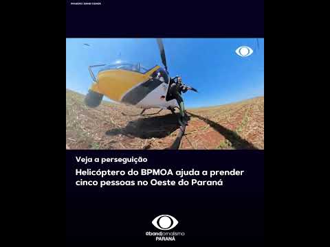 Veja a perseguição policial com o  helicóptero Falcão 13, do BPMOA, em São Pedro do Iguaçu.