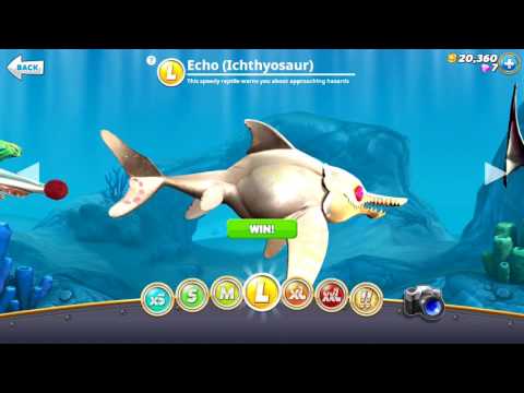 *New* L shark Revealed Finally is Echo (Ichthyosaur) - Hungry Shark World