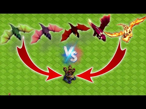 Max Air Defense Vs Every Level Dragon | Clash Of Clans !