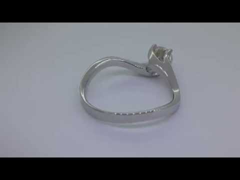 CERTIFIED DIAMOND ENGAGEMENT RING 0.66 CARAT D VS1 ROUND CUT 14K WHITE GOLD