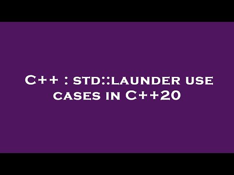 C++ : std::launder use cases in C++20