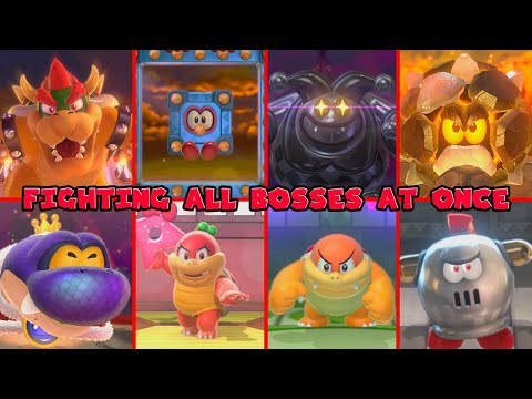 What If You Fight All Bosses At The Same Time in Super Mario 3D World?