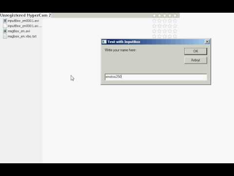 Input Box Vbscript