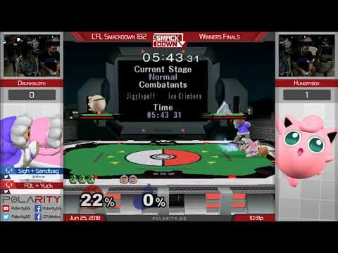 CFL Smackdown 182 Melee - Hungrybox (Puff) vs Drunksloth (ICs) - Winners Finals