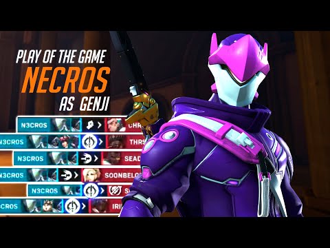 THIS IS WHAT GENJI'S FULL POTENTIAL LOOKS LIKE - NECROS! POTG! [ OVERWATCH 2 SEASON 3 TOP 500 ]