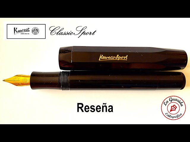 Vídeo relacionado con Kaweco Classic Sport Pluma estilogr?fica con plum?n de acero chapado en oro de 23 quilates y punta de iridio para cartuchos de tinta I Kaweco Sport de 13,5 cm (fino, verde)