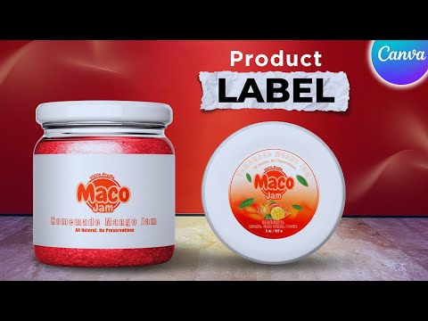 Product Label Design Advertisement Poster in Canva Beverage Branding Tutorial