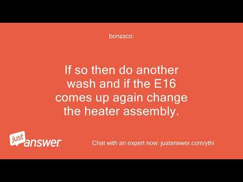 Hoover washing machine showing e16 error code and won't