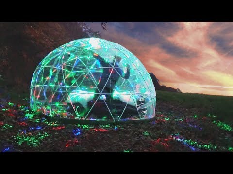 I Spent the Night in a Bubble & It Was the Best Night of My Life (Sleep in a Garden Igloo Challenge)