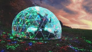 I Spent the Night in a Bubble &amp; It Was the Best Night of My Life (Sleep in a Garden Igloo Challenge)