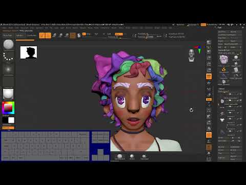 Zbrush2021 Balloon Mesh Tool Hair Tutorial