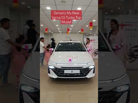 Delivery My New Verna 1.5 Turbo Top Model😘🙏 @hyundaiindia #viral #shorts #car