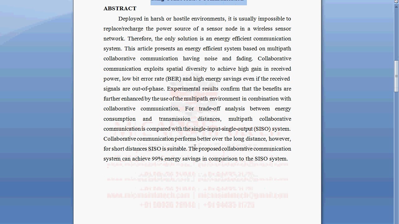 Energy Efficiency in Multipath Rayleigh Faded Wireless Sensor Networks using Collaborative 2019-20