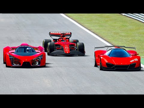 Ferrari F1 2022 vs Ferrari Xezri vs Ferrari F80 Concept at Monza