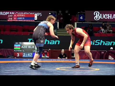 1/8 WW - 76 kg: S. ALIYEVA (AZE) v. N. LANKO (BLR)
